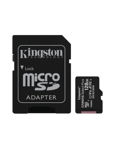 Kingston MicroSD SDXC 128GB Canvas Select Plus, Memory Card + Adapter