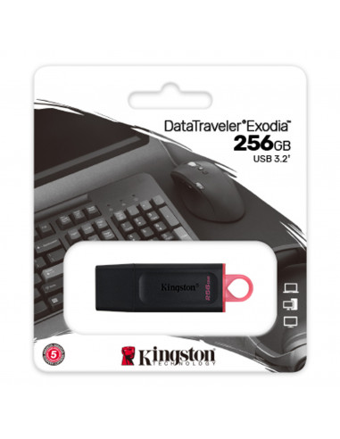 Kingston Flash Drive, 256GB, DataTraveler Exodia, USB 3.2