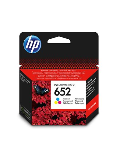 HP 652 Tri-color Ink Advantage Cartridge